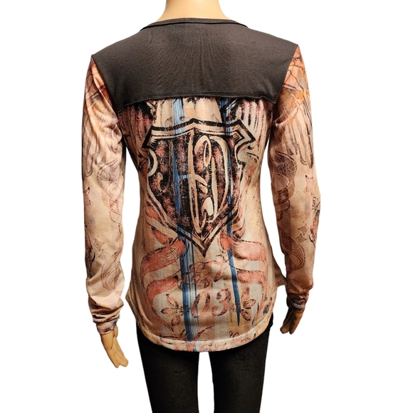 Harley Davidson Long Sleeve Stretchy Shirt - Picture 5 of 12